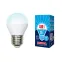 Лампа светодиодная LED-G45-11W/NW/E27/FR/NR Форма шар, матовая. Серия Norma. Белый свет (4000K). Картон. ТМ Volpe