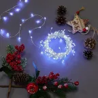 Гирлянда светодиодная Роса 5м 125 светодиодов Белый свет Провод прозрачный ТМ Uniel ULD-S0500-125/DTA WHITE IP20 DEWDROP