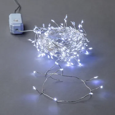 Гирлянда светодиодная Роса 5м 125 светодиодов Белый свет Провод прозрачный ТМ Uniel ULD-S0500-125/DTA WHITE IP20 DEWDROP