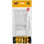 BRITE Рамка 2-местная РУ-2-БрАБ арктический белый/белый IEK