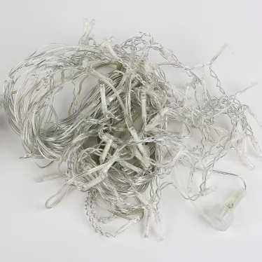 Бахрома светодиодная со статическим свечением 6м Соединяемая 80 светодиодов Разноцветный свет Провод прозрачный ТМ Uniel ULD-B6006-080/STK MULTI IP44