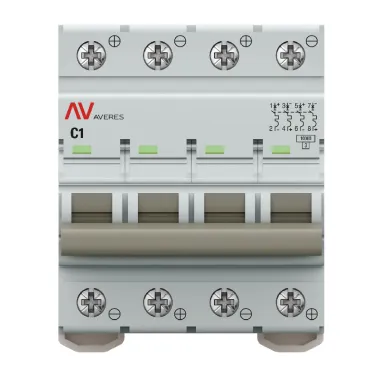 Выключатель автоматический AV-10 DC 4P 1A (C) 10kA AVERES