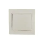 Выключатель одноклавишный, с бежевой вставкой