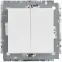 BRITE Выключатель 2-клавишный 10А ВС10-2-0-БрАБ арктический белый IEK