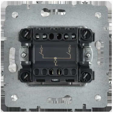 BRITE Выключатель 2-клавишный 10А ВС10-2-0-БрАБ арктический белый IEK