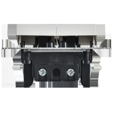 BRITE Выключатель 2-клавишный 10А ВС10-2-0-БрАБ арктический белый IEK