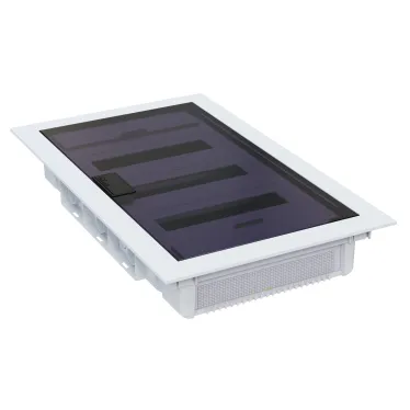 Щит распределительный встраиваемый с пласт. черной прозрач. дверцей на 36 модулей, OptiBox Pro 36-VKR-IP40