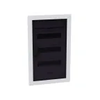 Щит распределительный встраиваемый с пласт. черной прозрач. дверцей на 36 модулей, OptiBox Pro 36-VKR-IP40