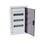 Щит распределительный встраиваемый с пласт. черной прозрач. дверцей на 36 модулей, OptiBox Pro 36-VKR-IP40