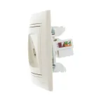 MIRA Розетка компьютерная RJ45x2 бежевая