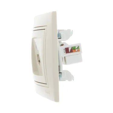 MIRA Розетка компьютерная RJ45x2 бежевая