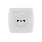DEMET Розетка без заземления наружная белая