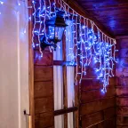 Бахрома светодиодная со статическим свечением 3м Соединяемая 200 светодиодов Синий свет Провод белый ULD-B3010-200/SWK BLUE IP67