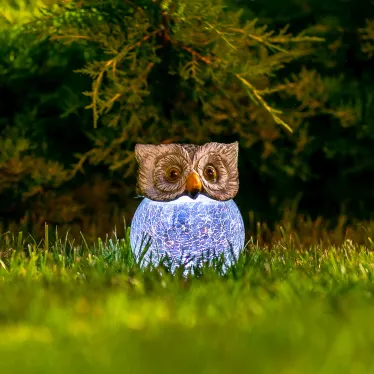 Садовый светильник на солнечной батарее USL-S-813/GT160 OWL Сова 1 светодиод Белый свет 1*АА Ni-Mh аккумулятор в/к IP44