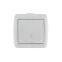 Выключатель одноклавишный, проходной, белый