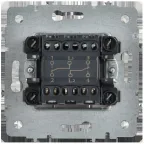 BRITE Выключатель 2-клавишный проходной 10А ВС10-2-6-БрАБ арктический белый IEK