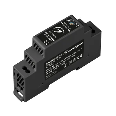 Блок питания ARV-DR15-24 (24V, 0.63A, 15W) (ARL, для светодиодных лент, IP20 DIN-рейка)