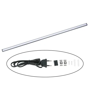 Светильник линейный светодиодный аналог Т5 14 Вт 230В Кабель 0,9м с вилкой и крепление в комплекте Белый свет 4000K Корпус черный TM Volpe ULI-Q951 14W/4000K IP20 BLACK