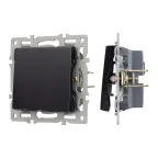 Механизм выключателя одноклавишный проходной SWT-MKP1-PL-BK 250V, 16A