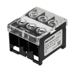 Блок зажимов клеммный БЗД 3х-полюсный 10 мм2 50A на DIN-рейку