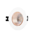 Светильник встраиваемый IP20 10 Вт GU5.3 LED бел./бронзовый пластик DENKIRS DK3061-WBR
