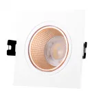 Светильник встраиваемый IP20 10 Вт GU5.3 LED бел./бронзовый пластик DENKIRS DK3071-WBR