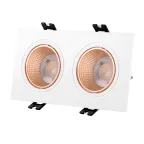 Светильник встраиваемый IP20 10 Вт GU5.3 LED бел./бронзовый пластик DENKIRS DK3072-WBR