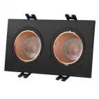 Светильник встраиваемый IP20 10 Вт GU5.3 LED черн./бронзовый пластик DENKIRS DK3072-BBR
