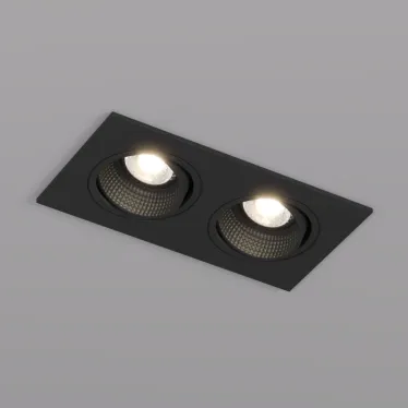 Светильник встраиваемый IP20 10 Вт GU5.3 LED черн./черн. пластик DENKIRS DK3072-BK