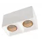 Светильник накладной IP20 10 Вт GU5.3 LED бел./бронзовый пластик DENKIRS DK3085-WH+BR