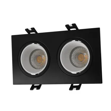 Светильник встраиваемый IP20 10 Вт GU5.3 LED черн./бел. пластик DENKIRS DK3072-BK+WH