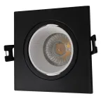 Светильник встраиваемый IP20 10 Вт GU5.3 LED черн./бел. пластик DENKIRS DK3071-BK+WH