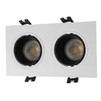 Светильник встраиваемый IP20 10 Вт GU5.3 LED бел./черн. пластик DENKIRS DK3072-WH+BK