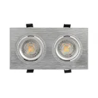 Светильник светодиодный встраиваемый DK3022-CM , IP20, 10Вт, GU5.3, LED, серый, пластик | DK3022-CM | DENKIRS