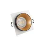 Светильник светодиодный встраиваемый DK2402-GD , IP20, 50Вт, GU10, черный/золотой, алюминий | DK2402-GD | DENKIRS