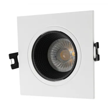 Светильник встраиваемый IP20 10 Вт GU5.3 LED бел./черн. пластик DENKIRS DK3071-WH+BK