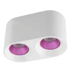 Светильник накладной IP20 10 Вт GU5.3 LED бел./роз. пластик DENKIRS DK3096-WH+PI
