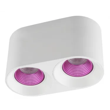Светильник накладной IP20 10 Вт GU5.3 LED бел./роз. пластик DENKIRS DK3096-WH+PI