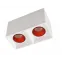 Светильник накладной IP20 10 Вт GU5.3 LED бел./красн. пластик DENKIRS DK3085-WH+RD
