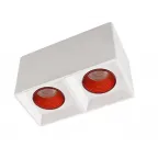 Светильник накладной IP20 10 Вт GU5.3 LED бел./красн. пластик DENKIRS DK3085-WH+RD