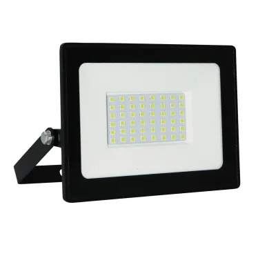 Прожектор светодиодный. Дневной свет(6500К). ULF-Q517 50W/6500K IP65 220-240V BLACK Корпус черный.