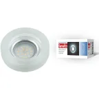 Светильник декор.встр Luciole DLS-L110 GU5.3 CHROME/MATT CLEAR GU5.3 доп.LED подсветка 3Вт металл/стекл. Хром/мат+прозр | UL-00000361 | Fametto