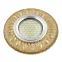 Светильник декор.встр Luciole DLS-L141 GU5.3 GLASSY/GOLD GU5.3 доп.LED подсветка 3Вт, стекл,зерк./светло-желтый. | UL-00003878 | Fametto