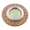 Светильник декор.встр Luciole DLS-L151 GU5.3 GLASSY/TEA GU5.3 доп.LED подсветка 3Вт, стекл,зерк./светло-коричневый. | UL-00003910 | Fametto