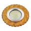 Светильник декор.встр Luciole DLS-L147 GU5.3 GLASSY/GOLD GU5.3 доп.LED подсветка 3Вт, стекл,зерк./светло-желтый. | UL-00003897 | Fametto