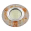 Светильник декор.встр Luciole DLS-L150 GU5.3 GLASSY/GOLD GU5.3 доп.LED подсветка 3Вт, стекл,зерк./светло-коричневый. | UL-00003907 | Fametto