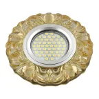 Светильник декор.встр Luciole DLS-L136 GU5.3 GLASSY/YELLOW GU5.3 доп.LED подсветка 3Втстекл. зерк./светло-желтый. | UL-00003863 | Fametto