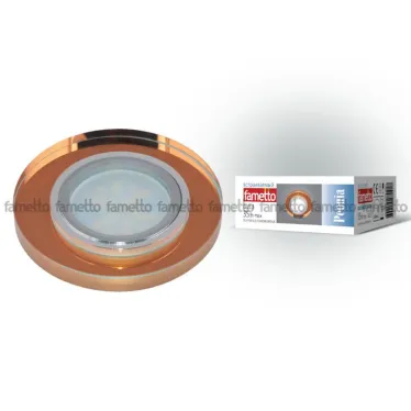 Светильник декор.встр "Peonia"DLS-P106 GU5.3 CHROME/BRONZE GU5.3. арматура металл, хром. / стекл, бронза. | 09993 | Fametto