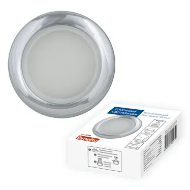 Светильник декор. встраив., серия Arno DLS-A201 GU5.3 IP44 CHROME GU5.3. металл. Хром. | UL-00006041 | Fametto