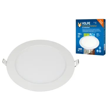 Светильник светодиодный встраиваемый. ULM-Q236 22W/6500K WHITE Дневной свет (6500К). Корпус белый. | UL-00004667 | Volpe
